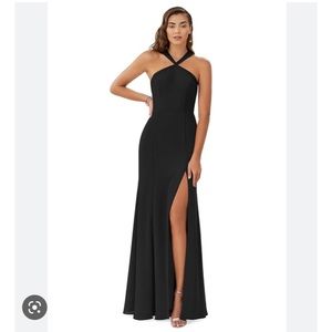 Azazie “Rue” black bridesmaid dress